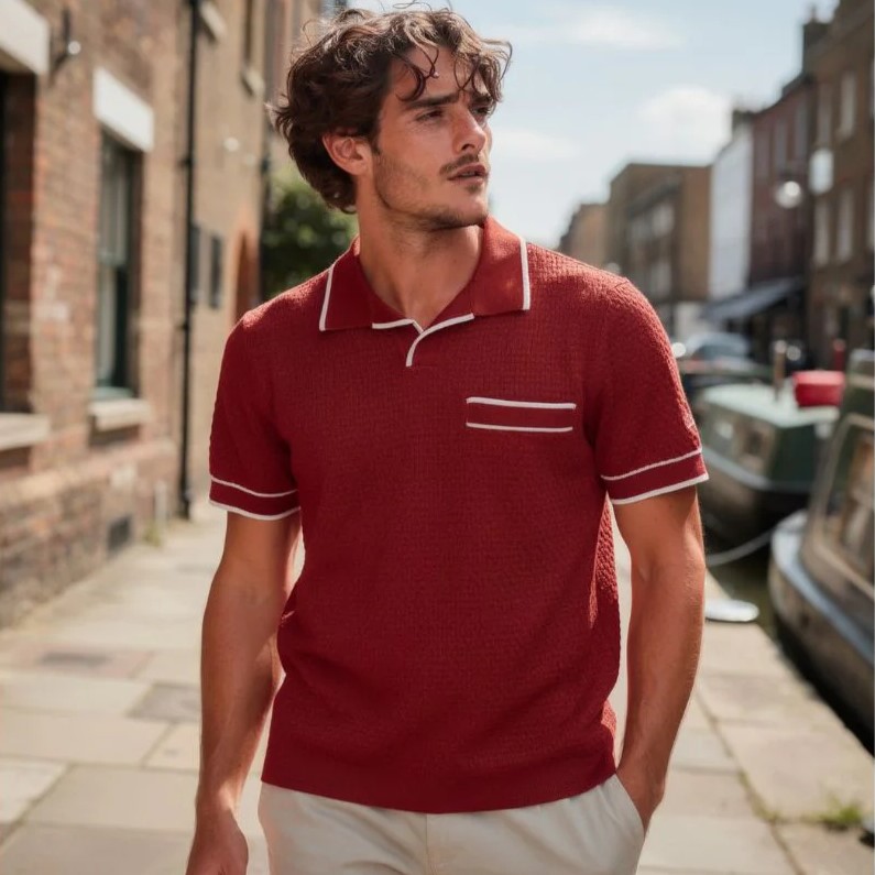 Orrell Knit Polo Sienna