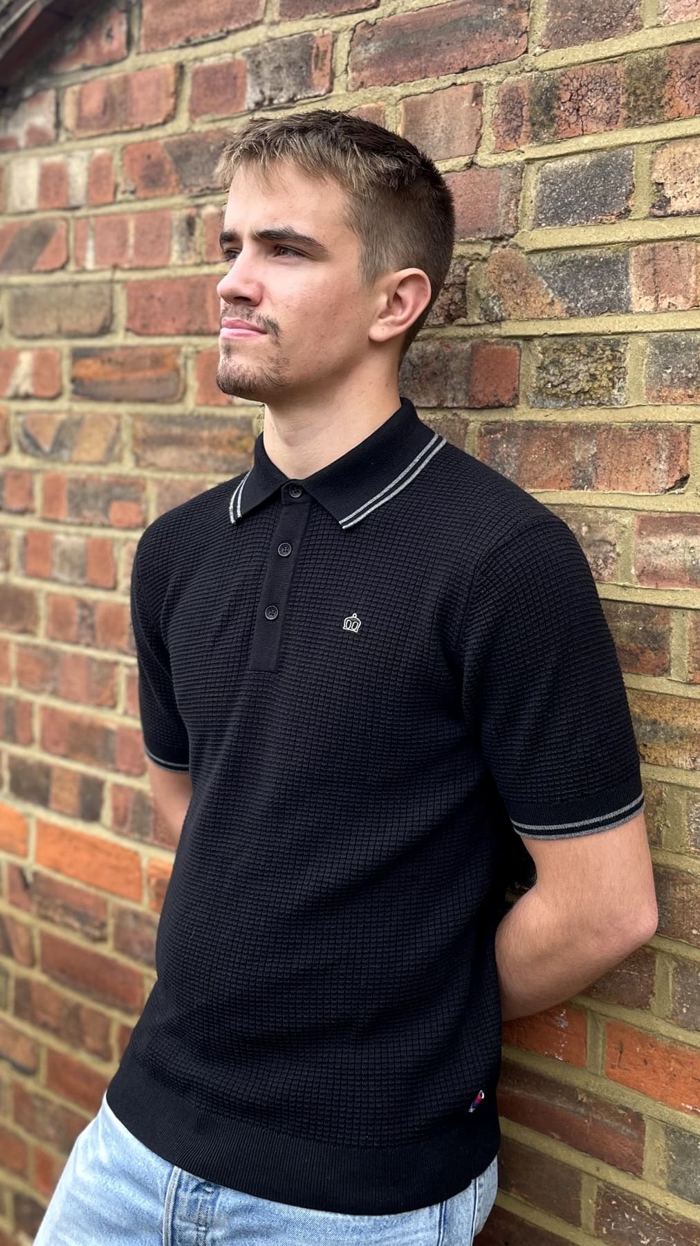 Edmund Knit Polo black