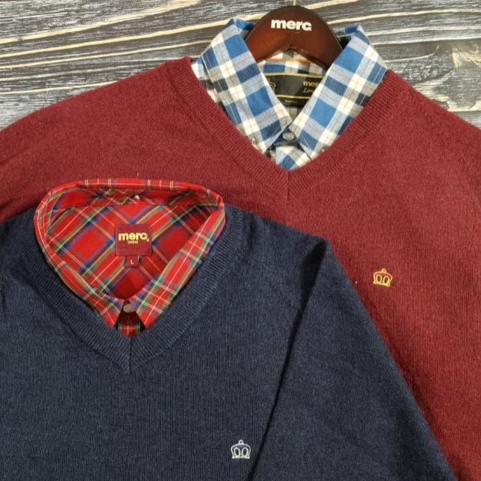 Conrad V-neck Pullover & Check Shirts