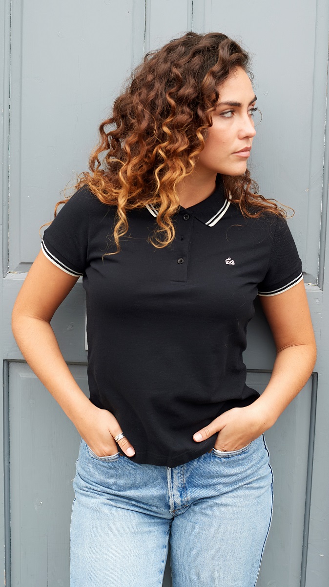 Rita Black Women Polo Shirt Look 2