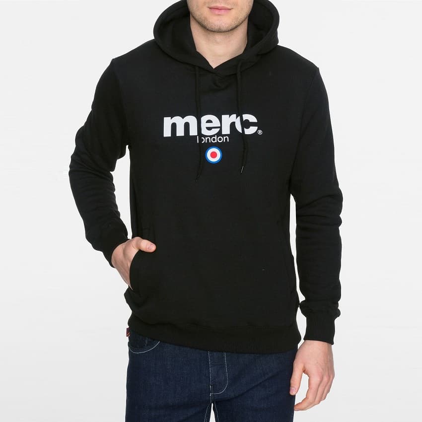 Черные мужские  Худи с капюшоном MERC