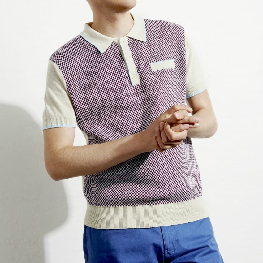 Мужское трикотажное поло с коротким рукавом