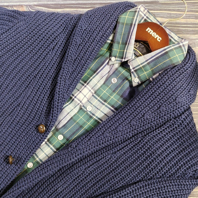 Tampere Cardigan X Kruger Check Shirt
