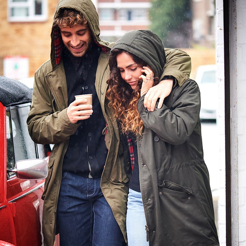 Tobias & Tobella fishtail parkas